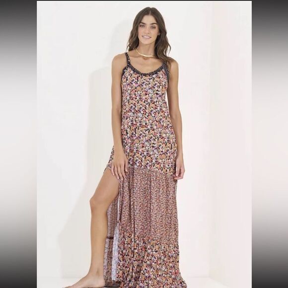 Maaji Calico Alessa Long Dress Size Large - Picture 1 of 4